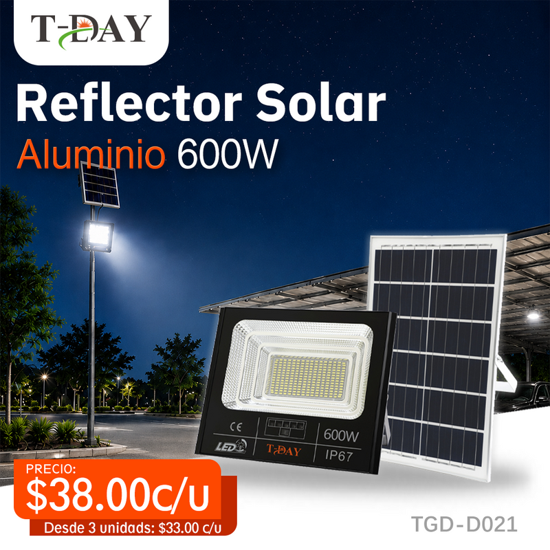 T-DAY Reflector Solar de aluminio die-cast de 600W