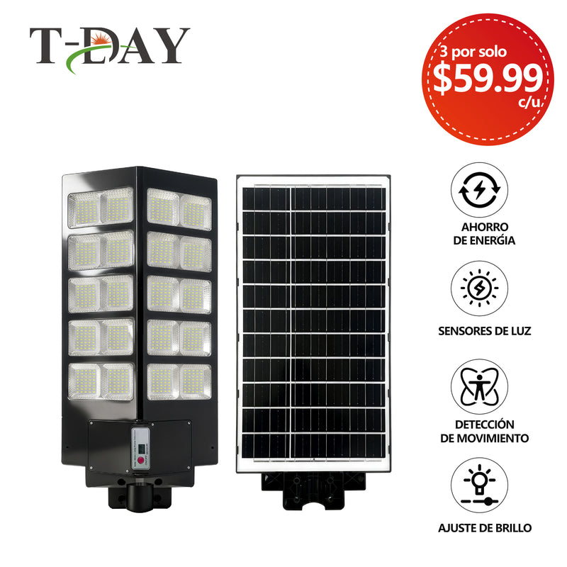 T-DAY 4000w Lámpara Solar Exterior de ángulo amplio