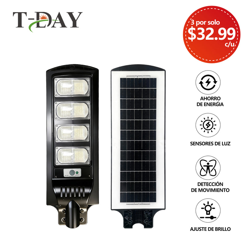 T-DAY Lámpara Solar Integrada de 1600W para Patio Exterior