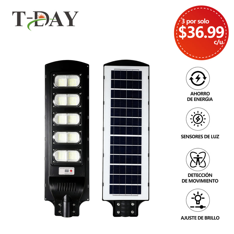 T-DAY Lámpara Solar Integrada de 2000W para Patio Exterior