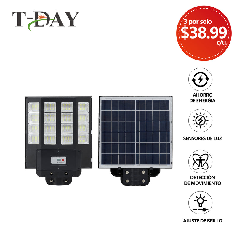 T-DAY Lámpara Solar Integrada de 3000W para Patio Exterior