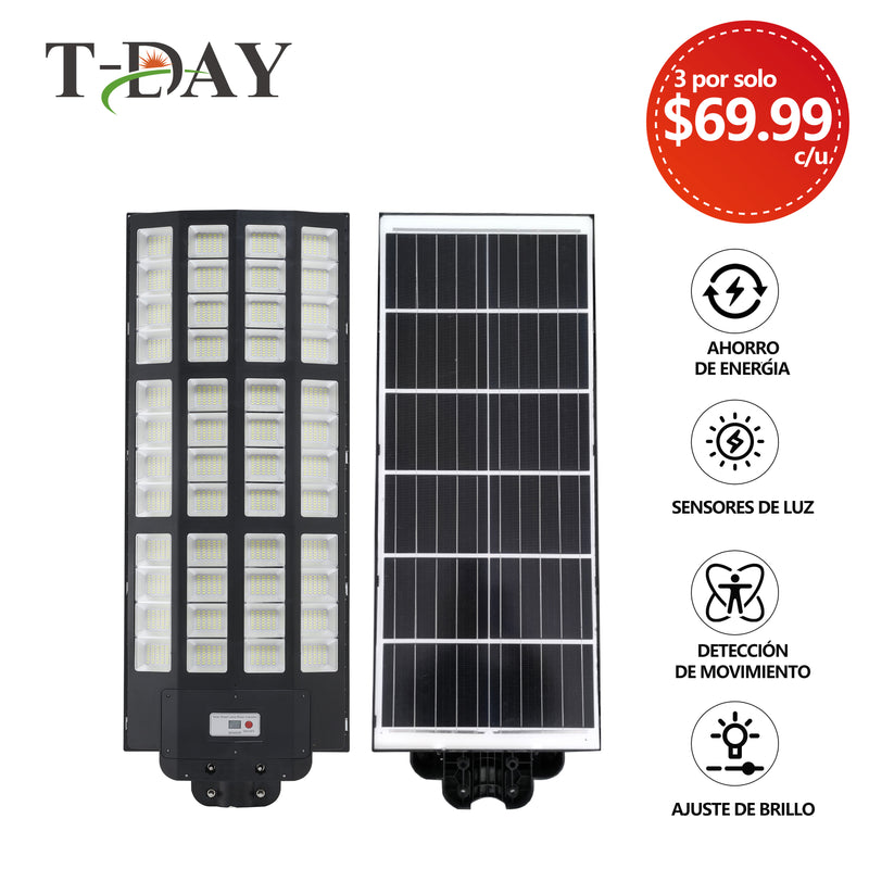 T-DAY Lámpara Solar Integrada de 8000W para Patio Exterior