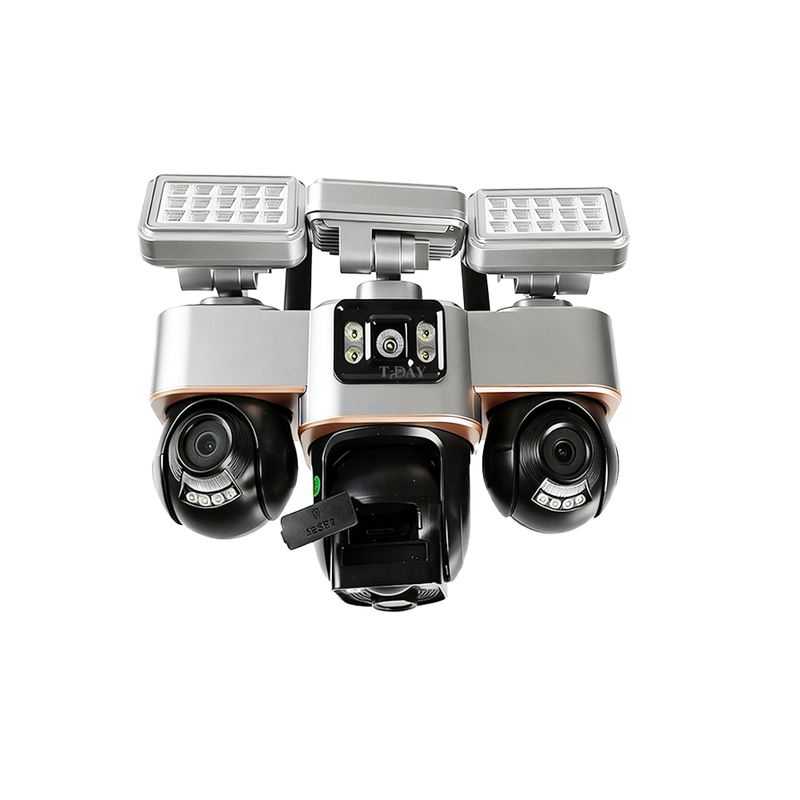 T-DAY Cámara Solar 4G (12MPX) - 3 lentes con 3 luces de 200W - IP67