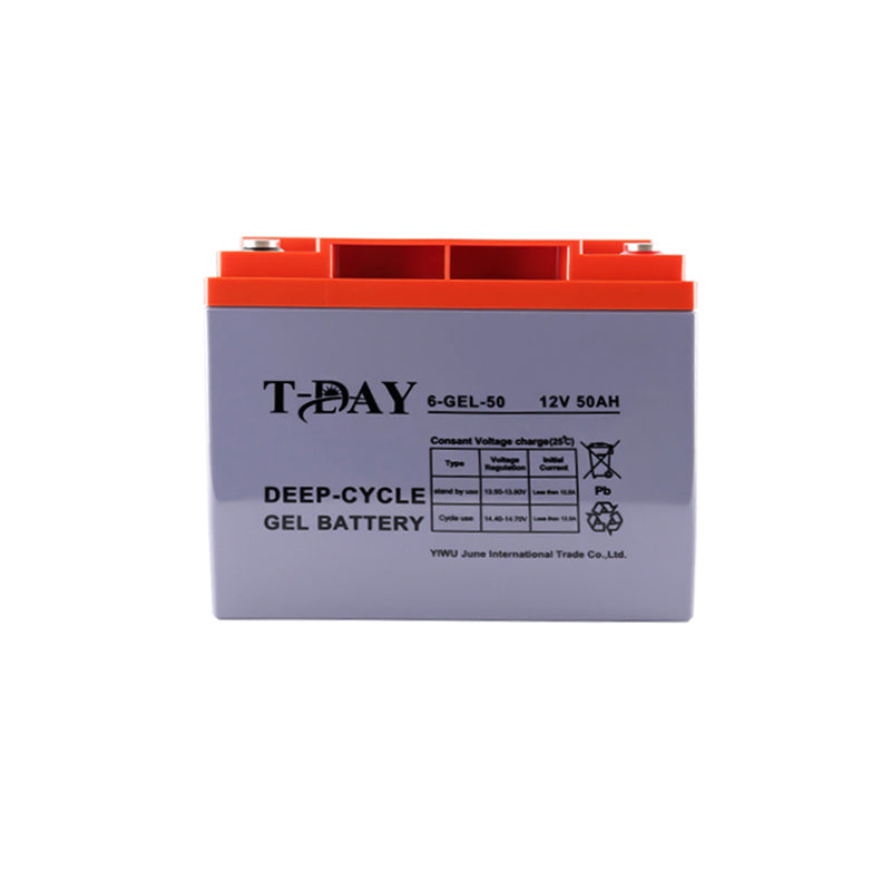 T-DAY Batería Solar de Gel de Ciclo Profundo 12V 50Ah