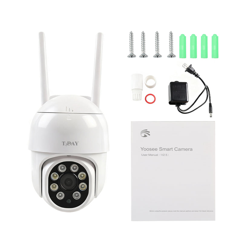 T-DAY IP67 Cámara de seguridad Impermeable  Con WiFi 12V (2Mpx)